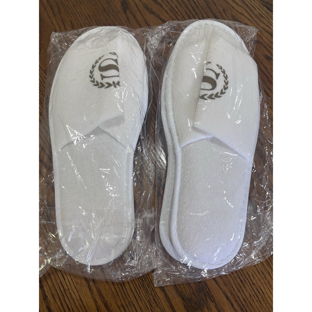 Two Sheraton Luxurious Hotel Travel Slipper Comfort Slip On Bath New Gold Label